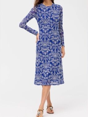 JOHNNY WAS SHELLY MIDI MESH DRESS